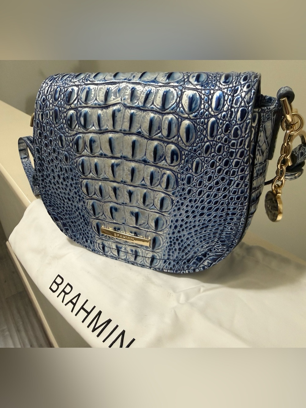 NWOT Brahmin Briar Coastal Blue Melbourne Crossbody - Picture 7 of 8